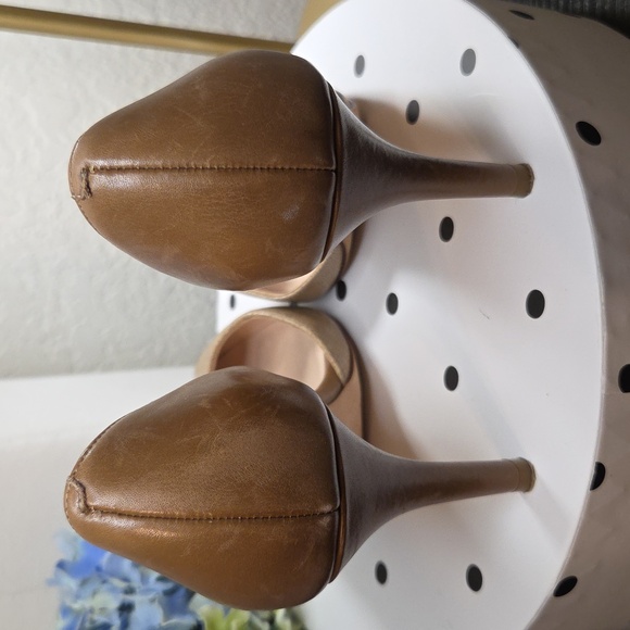 Cole Haan Women's Gold and Tan Heels - Picture 3 of 5